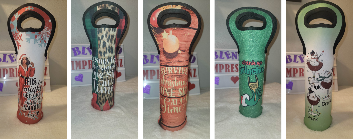 Customized Wine Bottle Holders (Double-sided print)