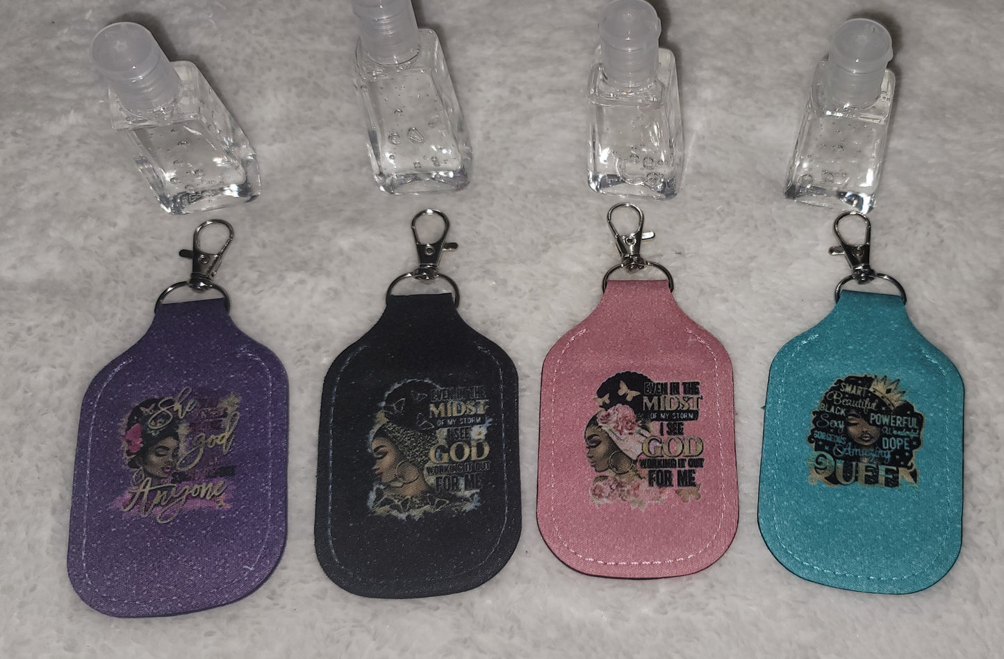 Customized Hand Sanitizer Holder w/Bottle (4/set)